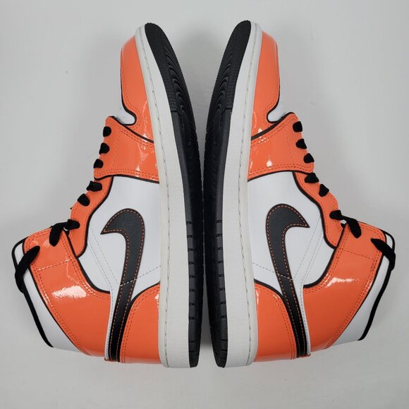 Air Jordan 1 Mid SE Men's Turf Orange/Black White Sneakers DD6834-802 US Sz 8.5 - Picture 8 of 10